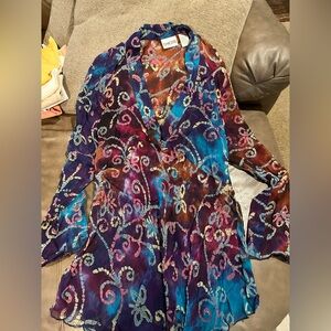 Chicos Multi Colored Tunic, Size 1